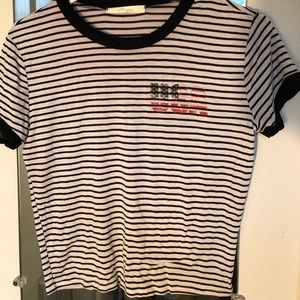 USA stripped crop top